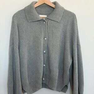 Abercrombie & Fitch Collared Cardigan, Grey
